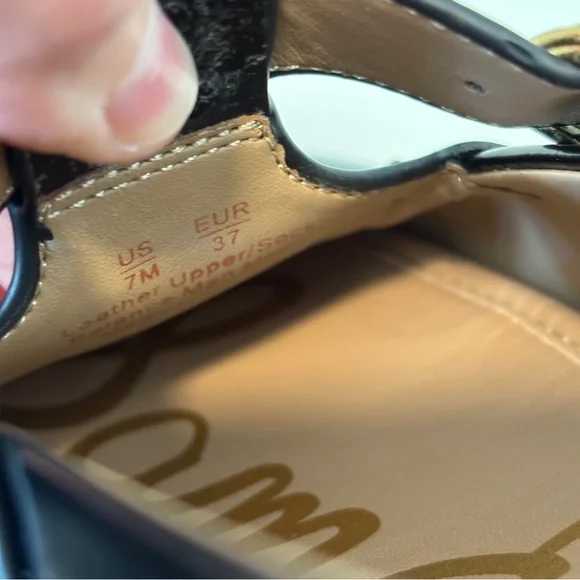 Sam Edelman Elaina Black Loafers 7 - Picture 11 of 11